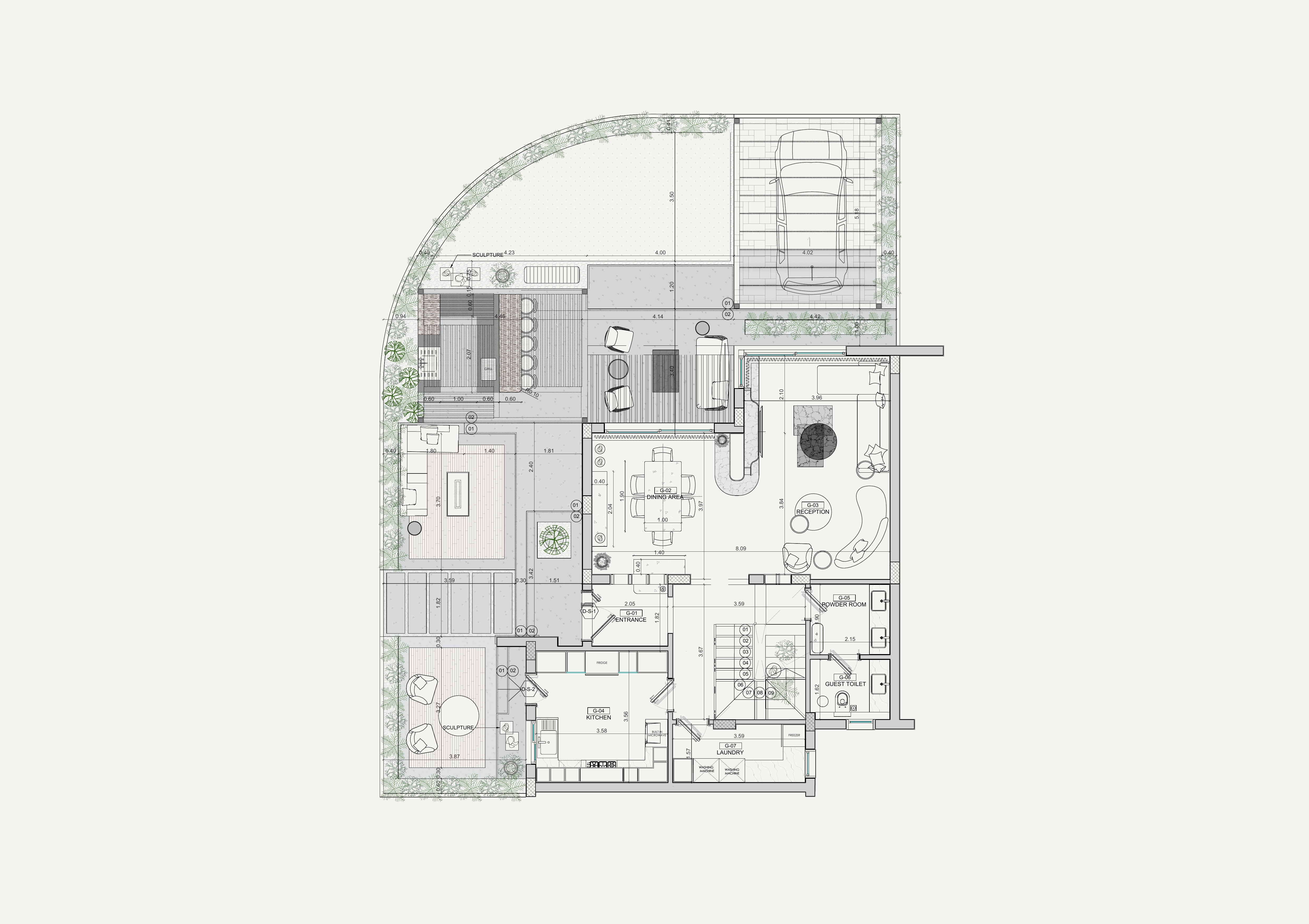 Design intent landscape layout