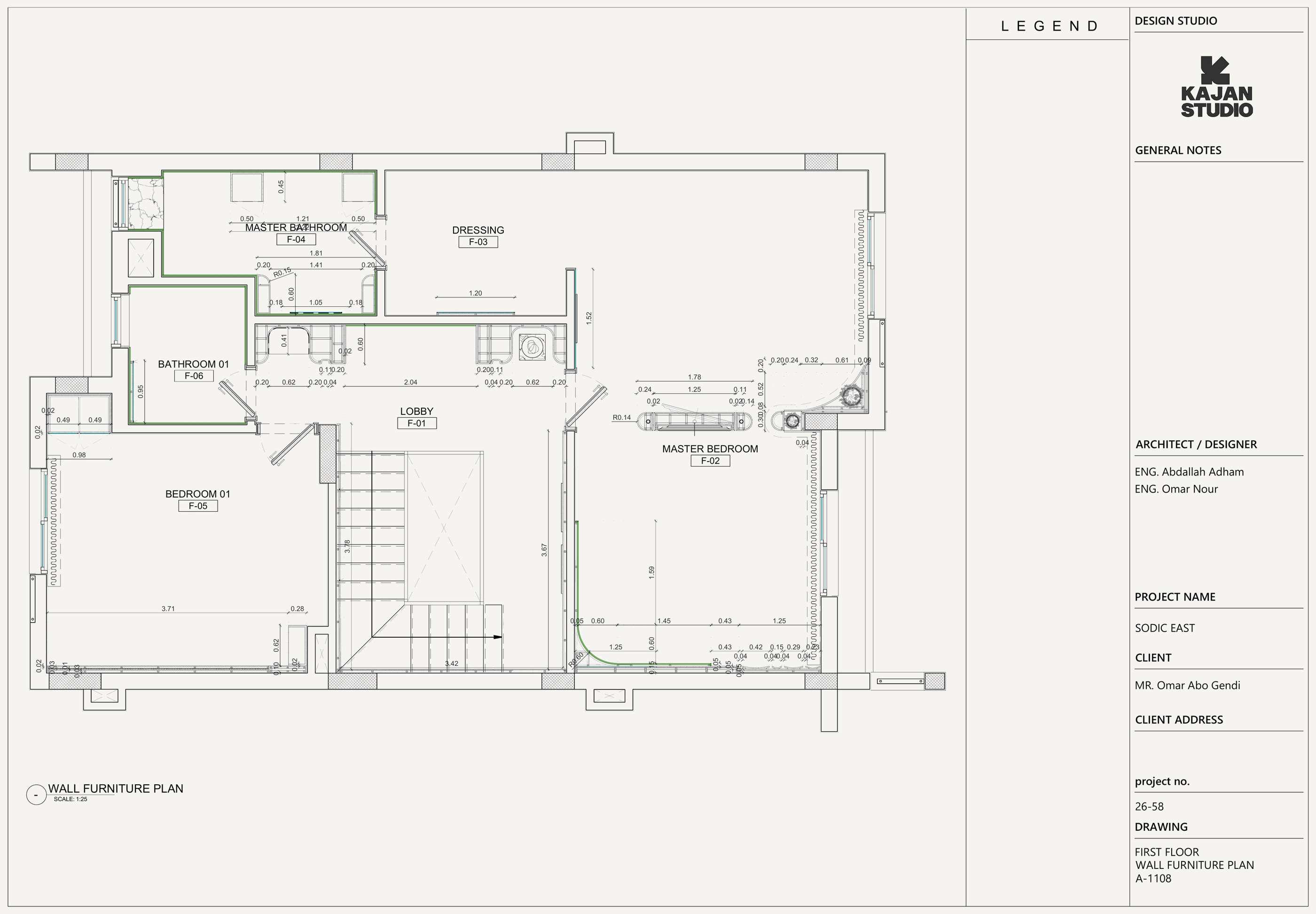 Technical drawing Wall Furniture Plan — Plans
