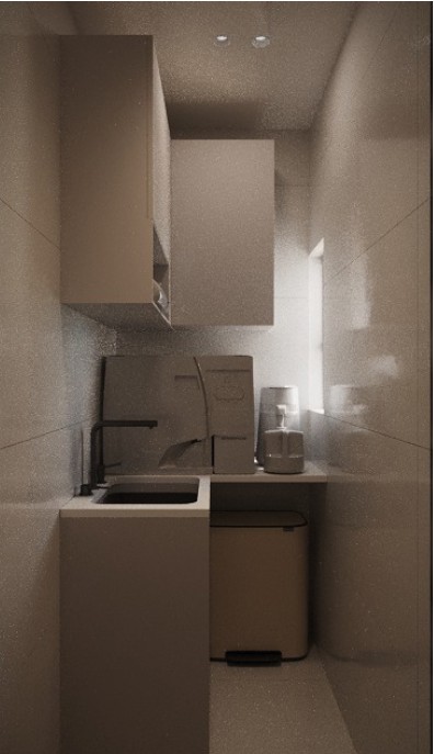 Callista Clinic — compact sterilisation and utility room with integrated joinery