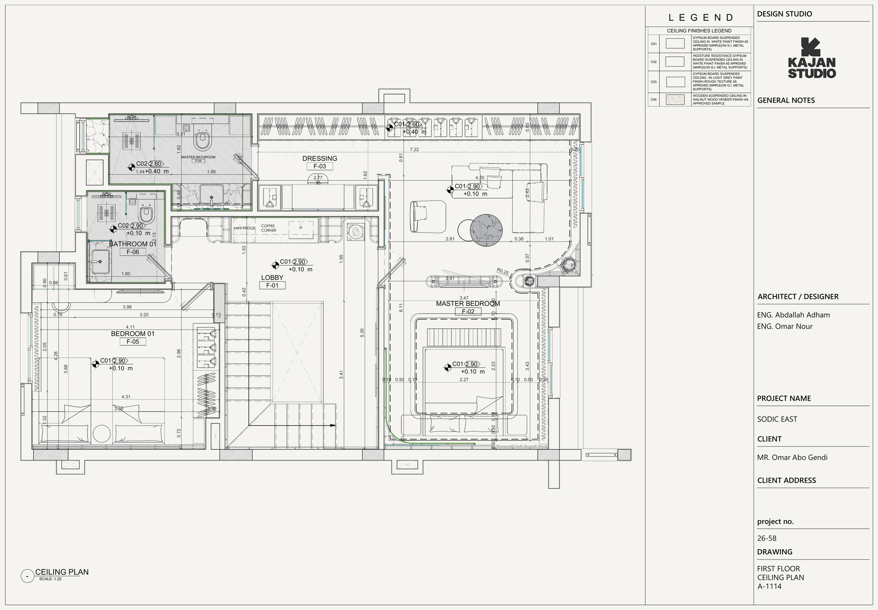 Technical drawing Reflected Ceiling Plan — Plans